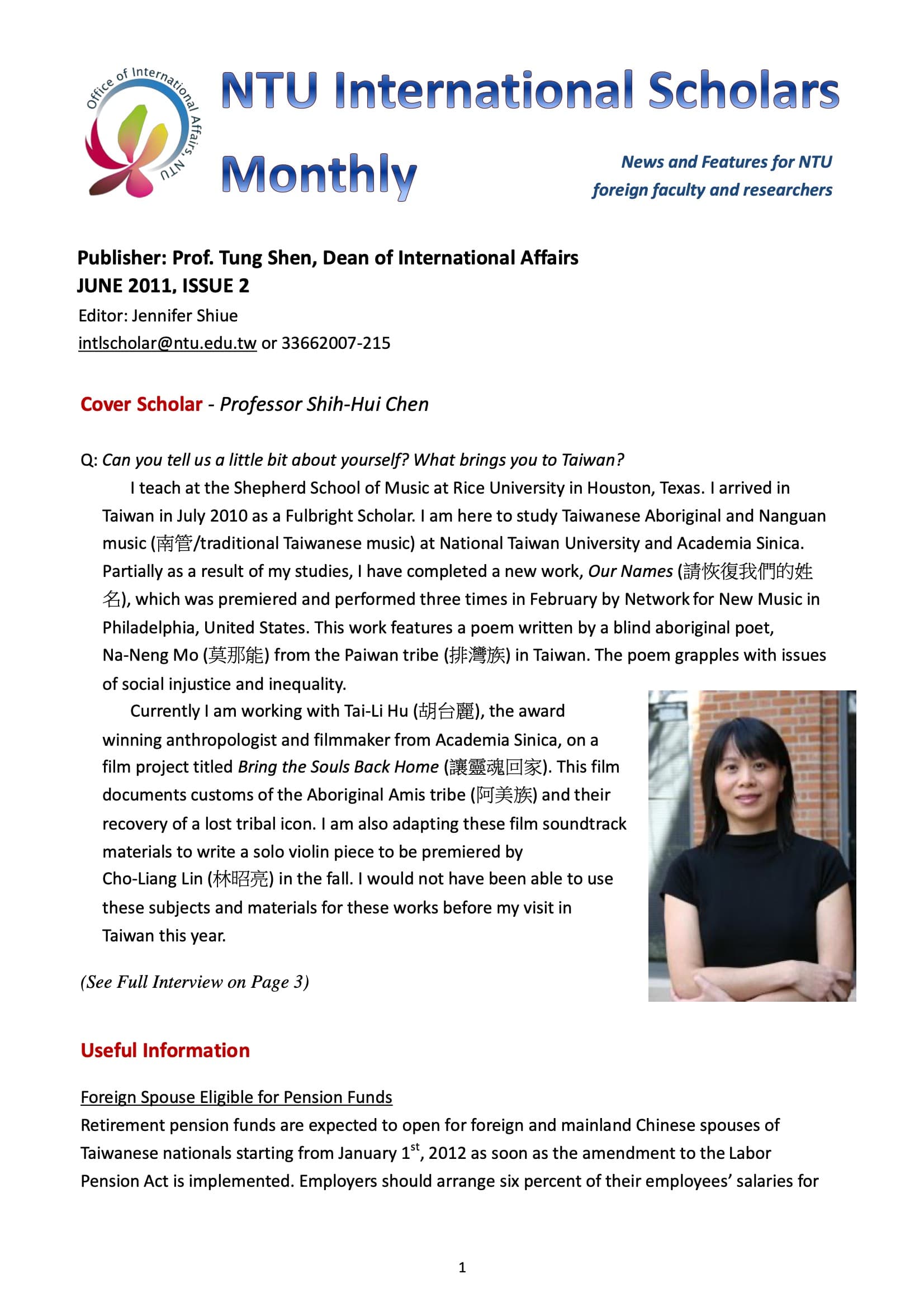 National Taiwan University - International Scholars