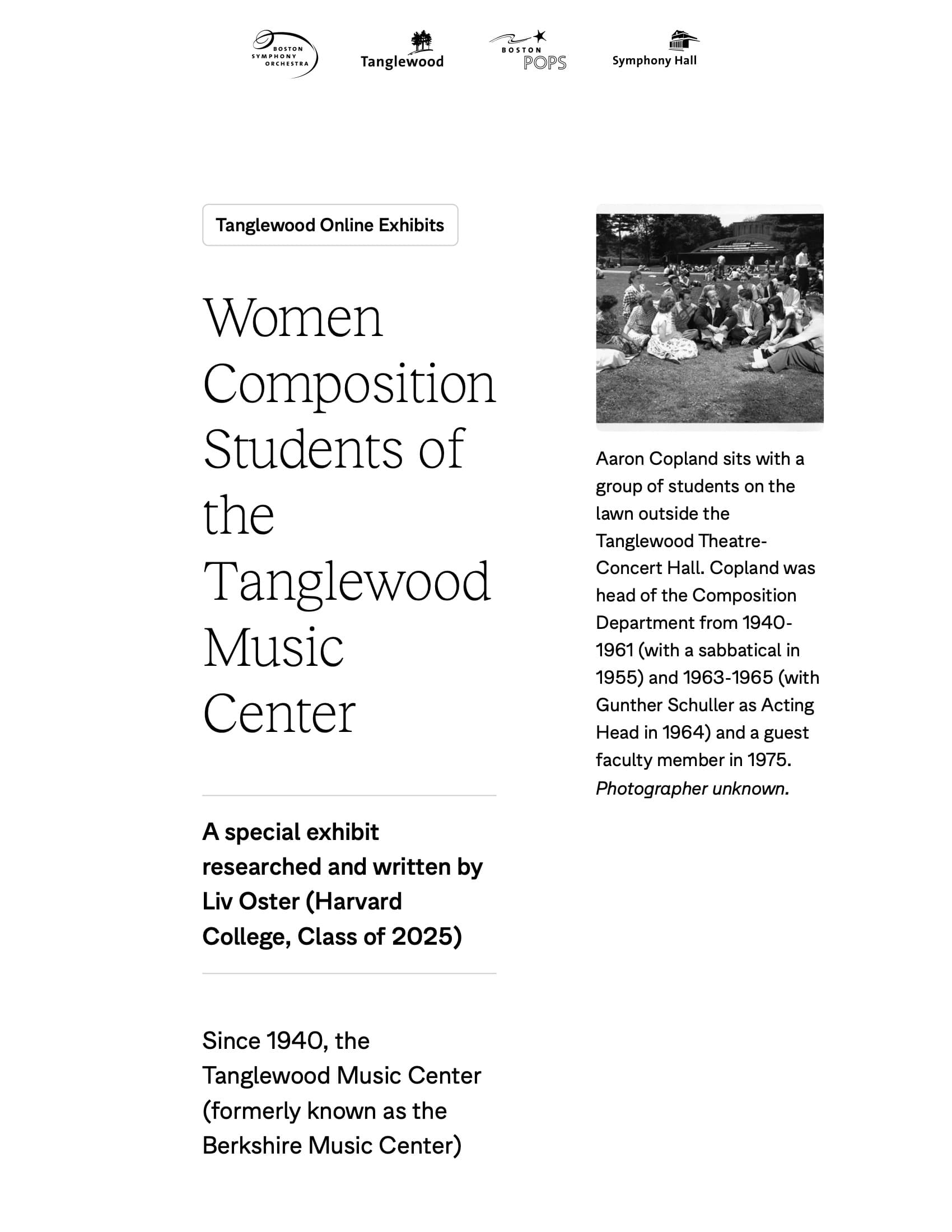 Women Composition Students of the Tanglewood Music Center
